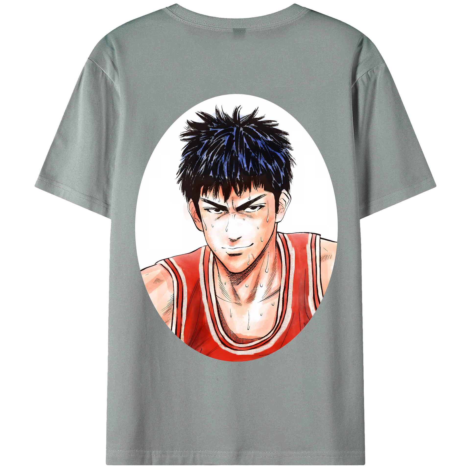 （画像用） SLAM DUNK／スラムダンク 綿100％ メンズ半袖Tシャツ（バックプリント） 通気性
